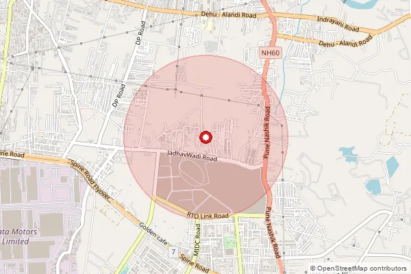 Map showing approximate area covered by Pincode 411070 — Moshi So, Pune