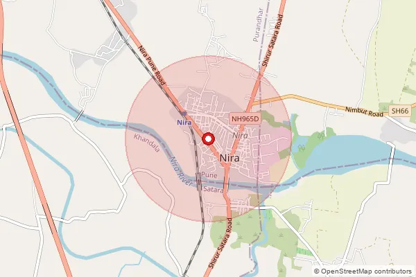 Map showing approximate area covered by Pincode 412102 — Khandobachi Wadi B.O, Pune