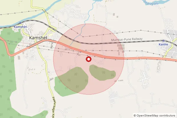 Map showing approximate area covered by Pincode 412110 — Kolwadi B.O, Pune