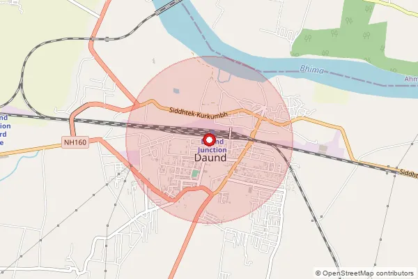 Map showing approximate area covered by Pincode 412203 — Galandwadi B.O, Pune