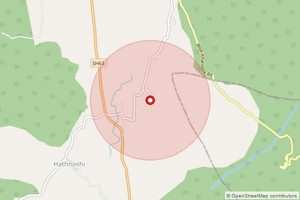 Map showing approximate area covered by Pincode 412206 — Ambeghar B.O, Pune