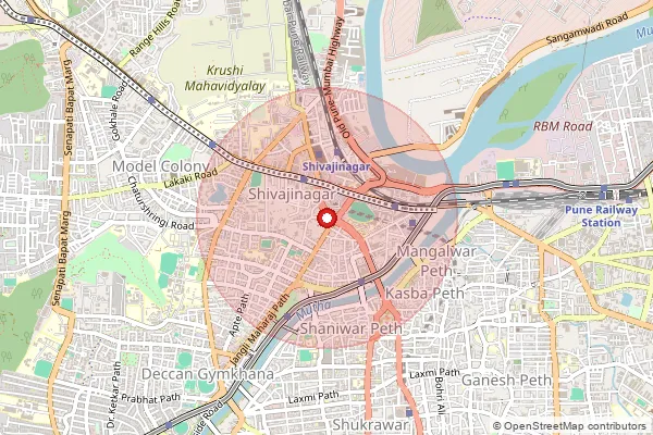 Map showing approximate area covered by Pincode 412208 — Dhanore B.O, Pune