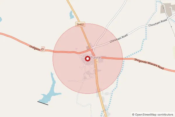 Map showing approximate area covered by Pincode 412211 — Sadalgaon B.O, Pune