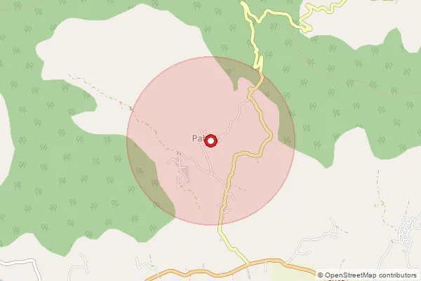 Map showing approximate area covered by Pincode 412212 — Velhe S.O, Pune