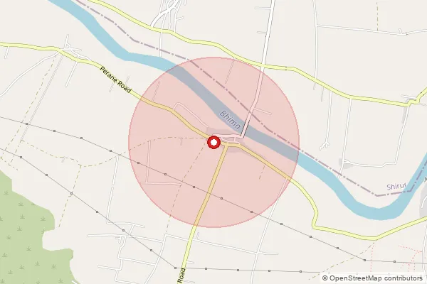 Map showing approximate area covered by Pincode 412216 — Fulgaon B.O, Pune