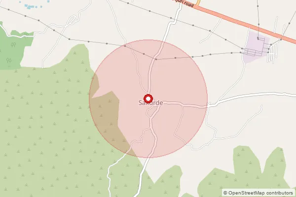 Map showing approximate area covered by Pincode 412303 — Belsar B.O, Pune