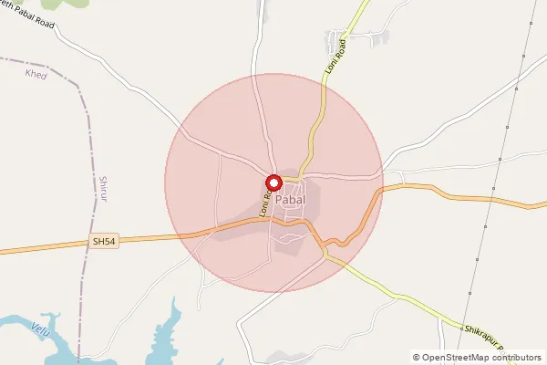 Map showing approximate area covered by Pincode 412403 — Dhamari B.O, Pune