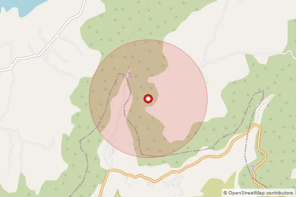 Map showing approximate area covered by Pincode 412805 — Bhilar B.O, Satara
