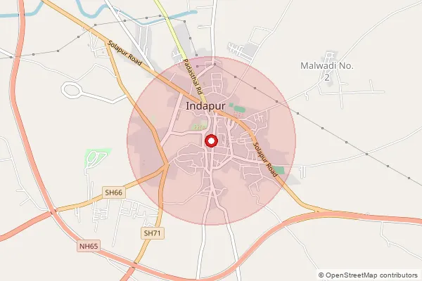 Map showing approximate area covered by Pincode 413104 — Bori B.O, Pune
