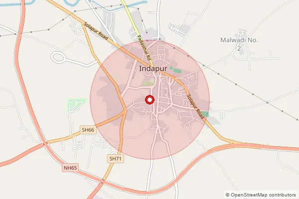 Map showing approximate area covered by Pincode 413106 — Hingangaon B.O, Pune