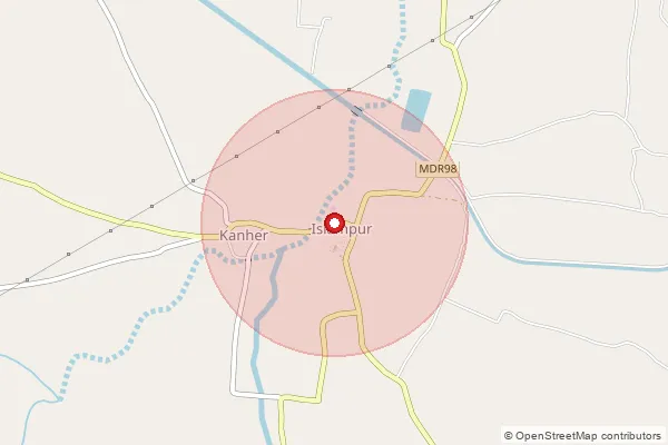 Map showing approximate area covered by Pincode 413107 — Medad B.O, Solapur