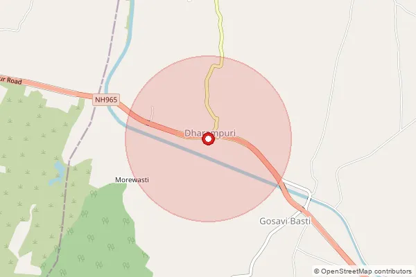 Map showing approximate area covered by Pincode 413109 — Gursale B.O, Solapur