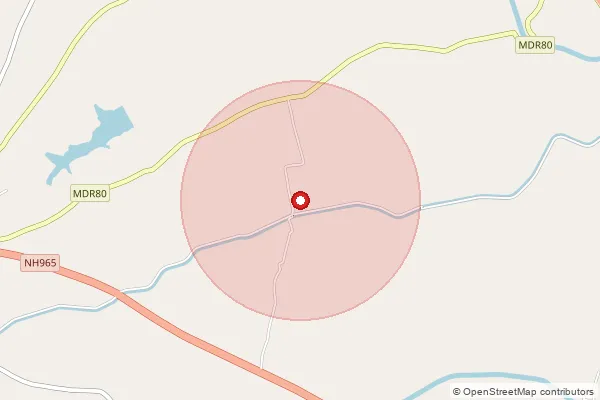 Map showing approximate area covered by Pincode 413113 — Khandali B.O, Solapur