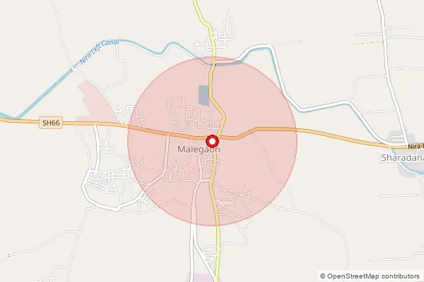 Map showing approximate area covered by Pincode 413115 — Malegaon Irr Colony B.O, Pune