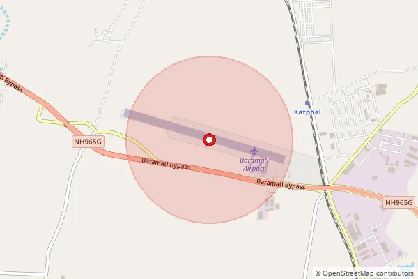 Map showing approximate area covered by Pincode 413133 — Baramati Midc S.O, Pune