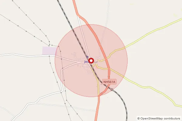 Map showing approximate area covered by Pincode 413202 — Chikhalthan B.O, Solapur