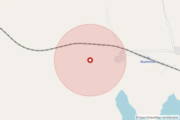 Map showing approximate area covered by Pincode 413206 — Washimbe B.O, Solapur