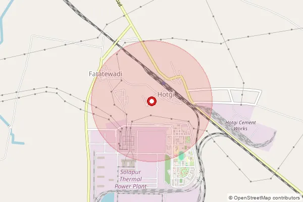 Map showing approximate area covered by Pincode 413215 — Hotgigaon B.O, Solapur