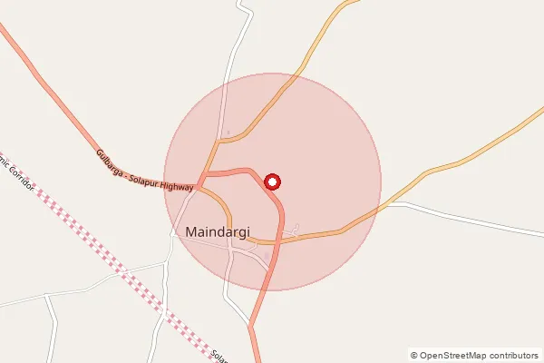 Map showing approximate area covered by Pincode 413217 — Torni B.O, Solapur