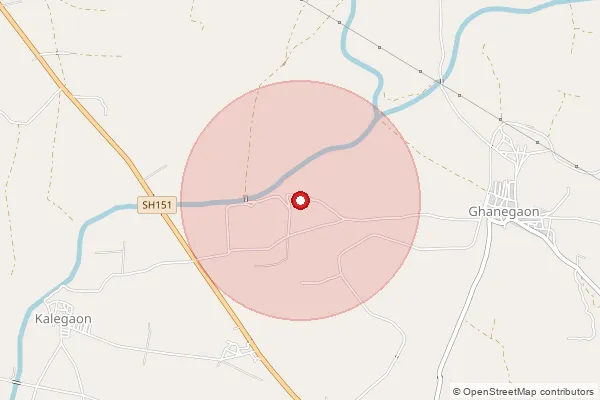 Map showing approximate area covered by Pincode 413218 — Bhurikavathe B.O, Solapur