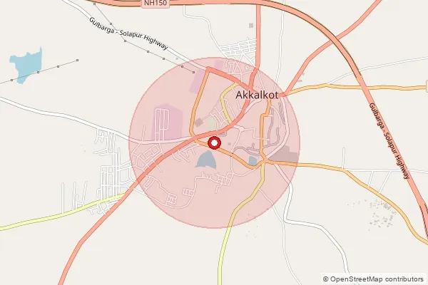 Map showing approximate area covered by Pincode 413219 — Ankalge B.O, Solapur