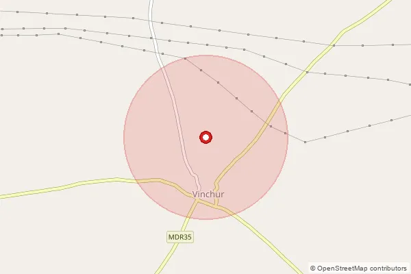 Map showing approximate area covered by Pincode 413221 — Malkavathe B.O, Solapur