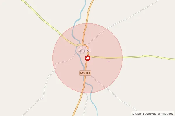 Map showing approximate area covered by Pincode 413309 — Alegaon B.O, Solapur