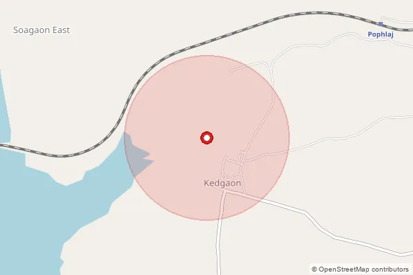 Map showing approximate area covered by Pincode 413324 — Deodi B.O, Solapur