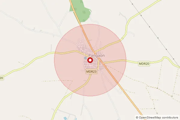 Map showing approximate area covered by Pincode 413403 — Sakat B.O, Solapur