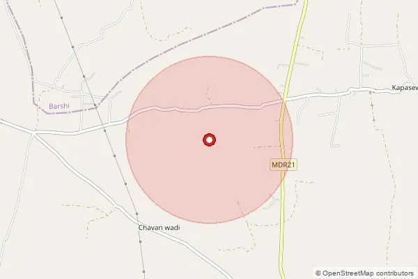 Map showing approximate area covered by Pincode 413410 — Manegaon S.O, Solapur