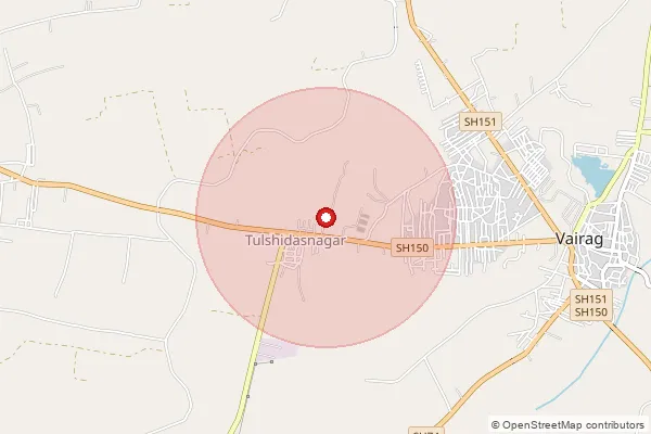 Map showing approximate area covered by Pincode 413412 — Mouje Tadvale B.O, Solapur