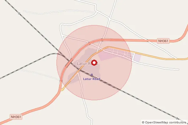 Map showing approximate area covered by Pincode 413511 — Tandulja B.O, Latur