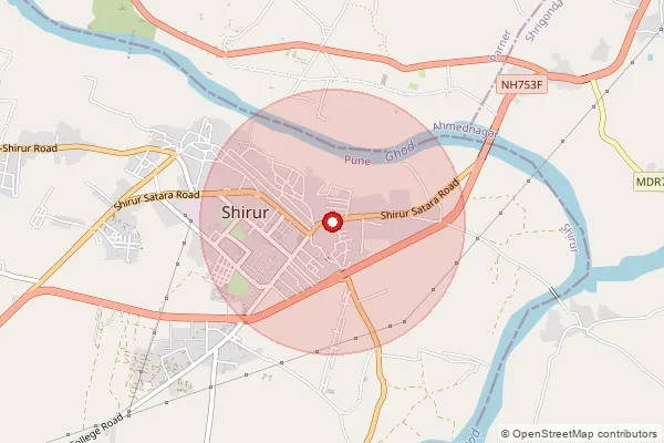 Map showing approximate area covered by Pincode 413514 — Chera B.O, Latur