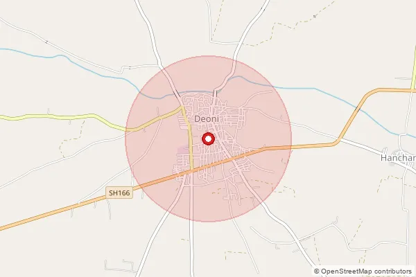 Map showing approximate area covered by Pincode 413519 — Chavani Hipperga B.O, Latur