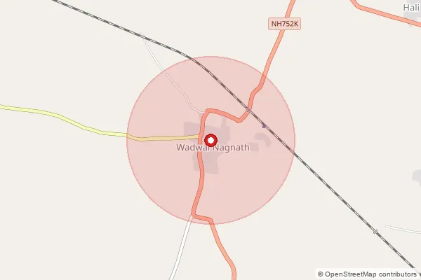 Map showing approximate area covered by Pincode 413529 — Wadwal Nagnath S.O, Latur
