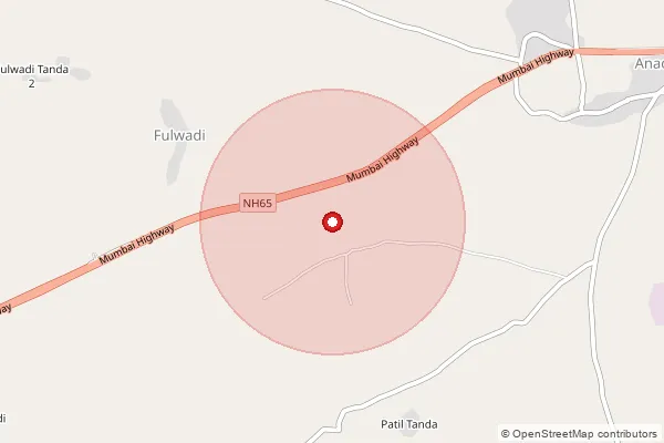 Map showing approximate area covered by Pincode 413602 — Morta B.O, Osmanabad