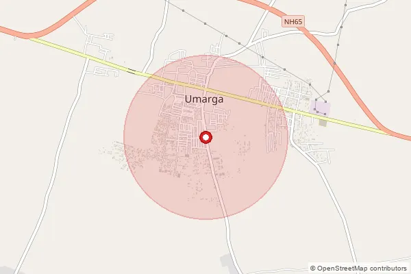 Map showing approximate area covered by Pincode 413606 — Diggi B.O, Osmanabad
