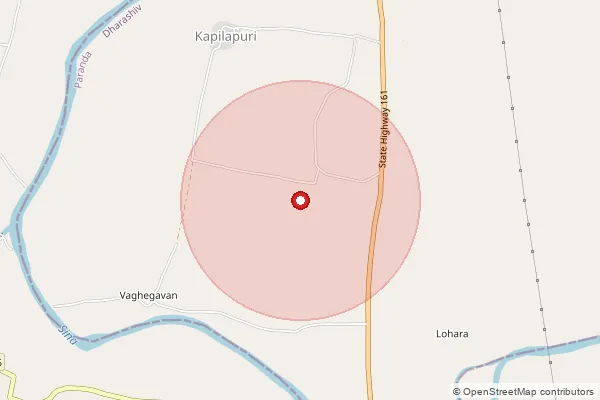 Map showing approximate area covered by Pincode 413608 — Kanegaon B.O, Osmanabad