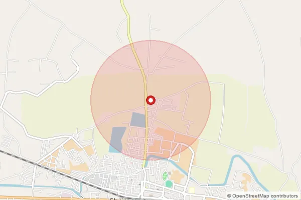 Map showing approximate area covered by Pincode 413709 — Shrirampur H.O, Ahmednagar