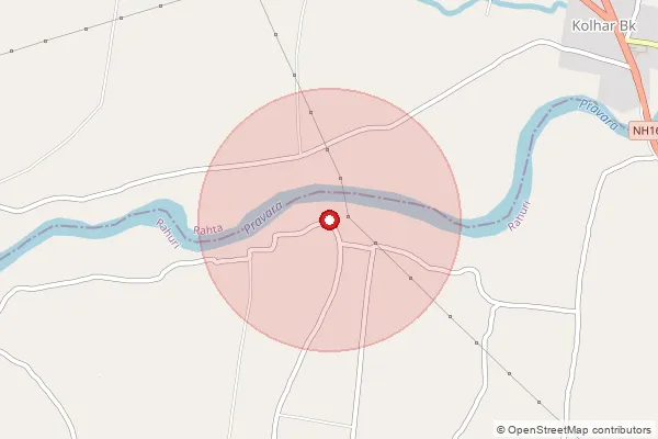 Map showing approximate area covered by Pincode 413710 — Chincholi Bk B.O, Ahmednagar