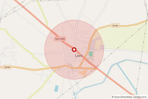 Map showing approximate area covered by Pincode 413713 — Loni Kd S.O, Ahmednagar