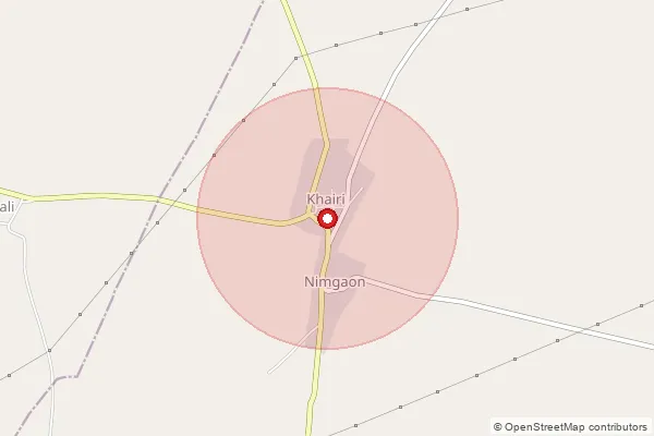 Map showing approximate area covered by Pincode 413723 — Chitali B.O, Ahmednagar