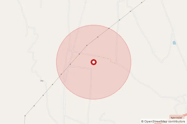 Map showing approximate area covered by Pincode 414105 — Umbra B.O, Ahmednagar