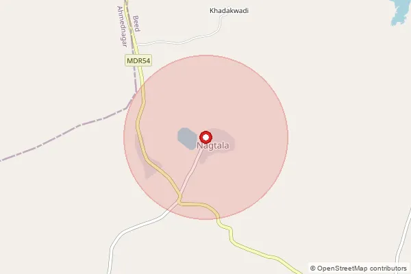 Map showing approximate area covered by Pincode 414203 — Chikhali B.O, Beed