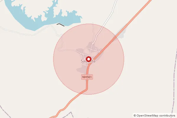 Map showing approximate area covered by Pincode 414204 — Domri B.O, Beed