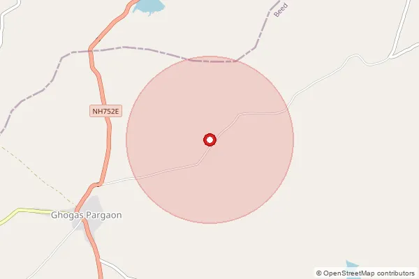 Map showing approximate area covered by Pincode 414401 — Dighi B.O, Ahmednagar