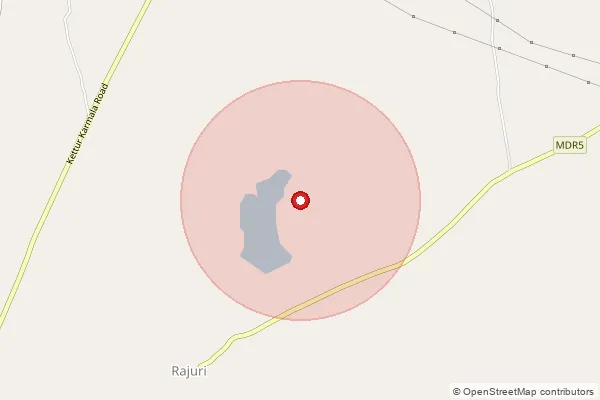 Map showing approximate area covered by Pincode 414403 — Baradgaon Sudrik B.O, Ahmednagar