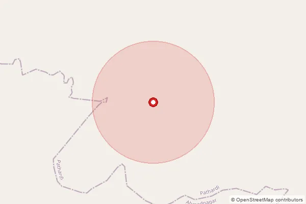 Map showing approximate area covered by Pincode 414501 — Khospuri B.O, Ahmednagar