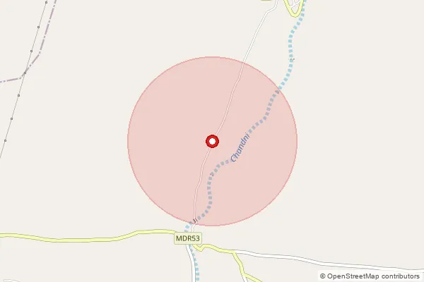 Map showing approximate area covered by Pincode 414502 — Hasnapur B.O, Ahmednagar