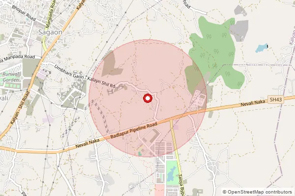 Map showing approximate area covered by Pincode 414505 — Jawkhede Khalsa B.O, Ahmednagar